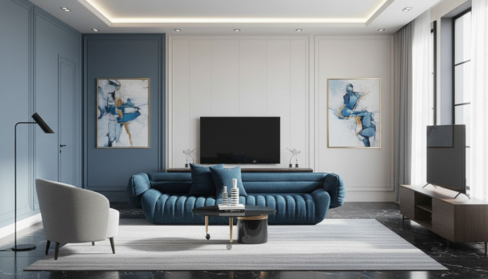 Sofá de terciopelo de 2 plazas, conjunto de salón de madera maciza con asientos relax, diseño de sofá lounge.