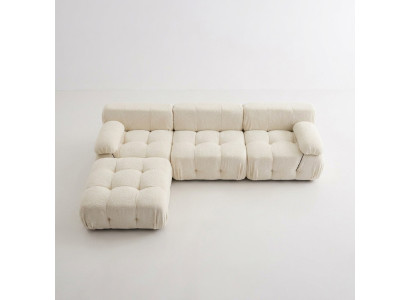 Sofá esquinero en forma de L, zona de estar relajante, diseño de asiento, sofá de salón esquinero moderno de tela.