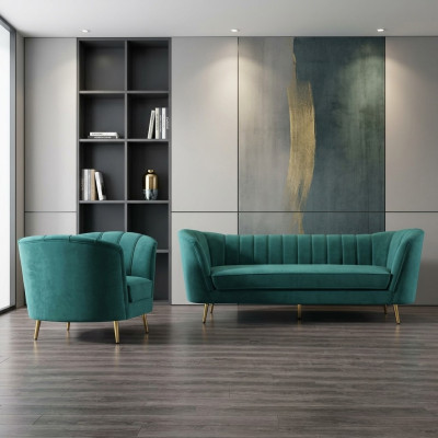 Conjunto de estar Relax de terciopelo, diseño de asientos, sofá tipo lounge, juego de sofá de 3+1 plazas.