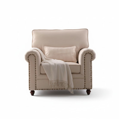 Sillón de tela Sofá de una plaza Muebles Relax Asiento Diseño Sofá Salón Textil estilo rural