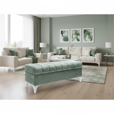 Taburete de diseñador Chaiselounge Sala de estar Banco moderno Reposapiés 140 x 43 cm Nuevo