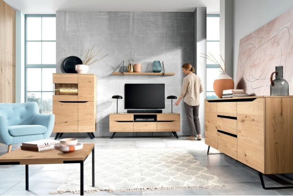 Muebles de sala: armario bajo, aparador, cómoda, bajo mostrador, armario de hotel nuevo.