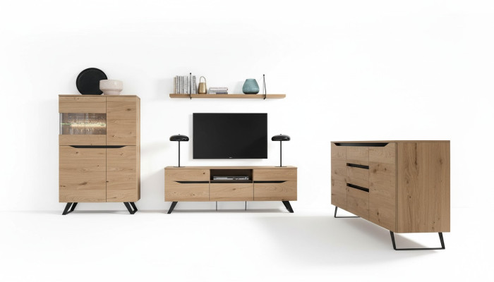Muebles de sala: armario bajo, aparador, cómoda, bajo mostrador, armario de hotel nuevo.
