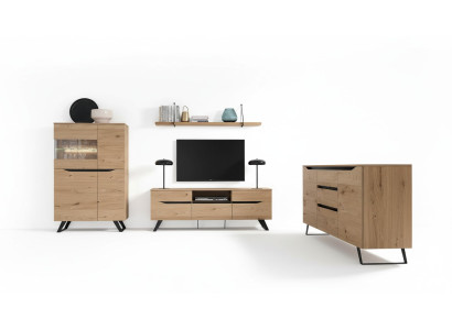 Muebles de sala: armario bajo, aparador, cómoda, bajo mostrador, armario de hotel nuevo.