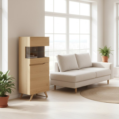 Vitrina de vidrio moderna de armario cómoda de madera armario de diseñador estantería de vitrina nuevo