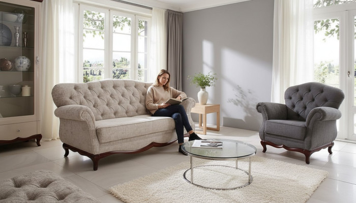 Sala de estar estilo moderno muebles sofá de 2 plazas 172 x 90 cm sofá moderno sillones.