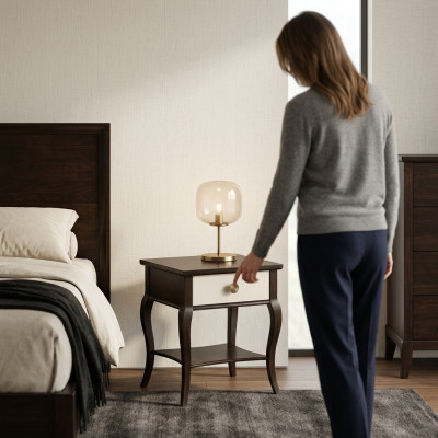 Mesita de noche consolas dormitorio mesita de noche diseño moderno muebles de madera gabinetes