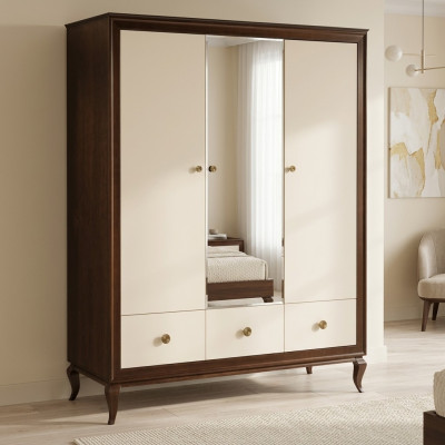 Armario con espejo de madera Armario Armario de diseñador Armarios de dormitorio