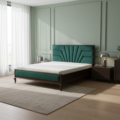 Diseño cama doble cama 180 x 200 cm Camas Hotel Lujo Acolchado Matrimonial Dormitorio