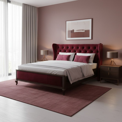 Dormitorio Cama Acolchado Diseño Muebles Lujo Doble Camas Hotel Moderno Tela