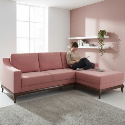 Diseño en forma de L Sofá cama Sofá de lujo Nuevo Sofá esquina Sofás Cama Función