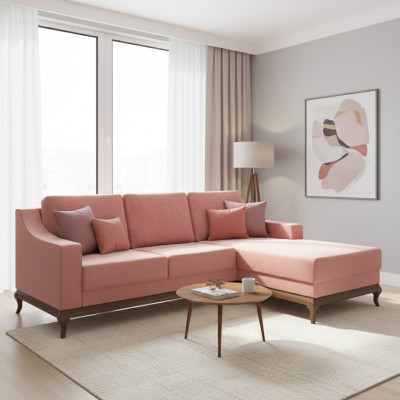 Diseño en forma de L Sofá cama Sofá de lujo Nuevo Sofá esquina Sofás Cama Función
