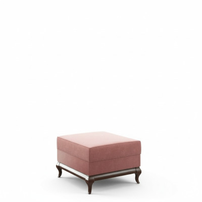 Taburete cuadrado otomano Reposapiés 60 x 45 cm Taburete de diseñador Rosa.