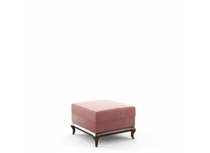 Taburete cuadrado otomano Reposapiés 60 x 45 cm Taburete de diseñador Rosa.