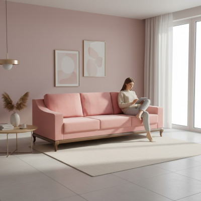 Sofá cama de 3 plazas estilo moderno de diseñador con función de cama.