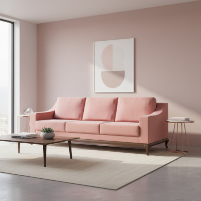 Sofá cama de 3 plazas estilo moderno de diseñador con función de cama.