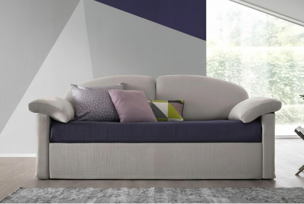 Sofá de diseño 3 plazas Tapizado de lujo en tela bicolor Muebles italianos