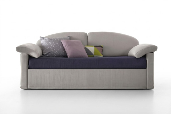 Sofá de diseño 3 plazas Tapizado de lujo en tela bicolor Muebles italianos