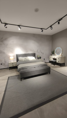 Alta calidad Dormitorio elegante Cama de diseñador Cama doble Muebles nuevos