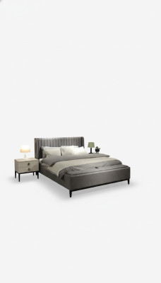 Alta calidad Dormitorio elegante Cama de diseñador Cama doble Muebles nuevos
