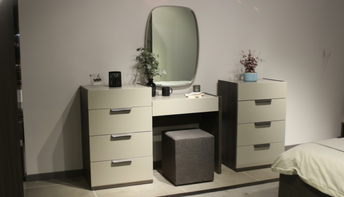 Diseño tocador con espejo muebles de dormitorio de lujo taburete 3 piezas nuevo