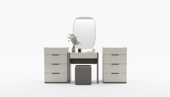 Diseño tocador con espejo muebles de dormitorio de lujo taburete 3 piezas nuevo