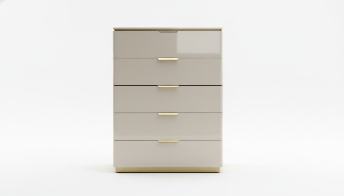 Diseño de muebles de lujo para dormitorio: cómoda con 4 cajones de madera, armario de madera nuevo.