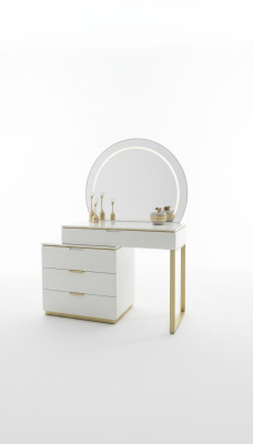 Diseño de tocador con espejo Muebles de lujo para el dormitorio 2 piezas Nuevo