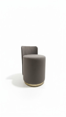 Taburete redondo de diseño, muebles de madera de lujo para sala de estar, otomana de diseño.