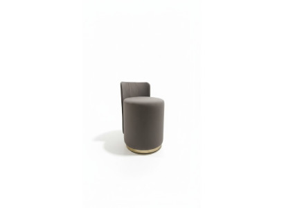 Taburete redondo de diseño, muebles de madera de lujo para sala de estar, otomana de diseño.