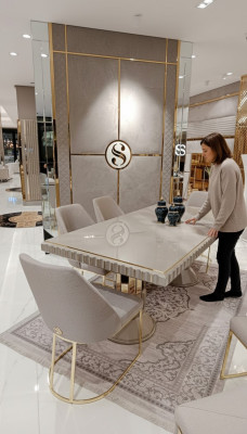 4 sillas grupo de sillas tapizadas diseño muebles comedor textil