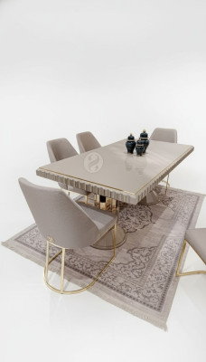 4 sillas grupo de sillas tapizadas diseño muebles comedor textil