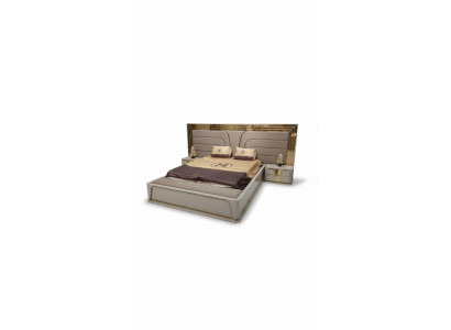 Juego de dormitorio Lujo Cama completa + 2 mesitas de noche 3 pzs. Conjunto moderno Nuevo