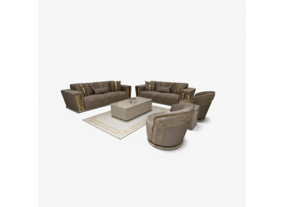 Conjunto completo de sofá de lujo para 3+1 personas, sofá moderno para la sala de estar.