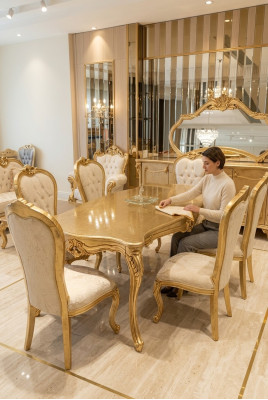 Juego completo de 4 sillas clásicas de comedor de madera diseño sillas nuevas.