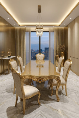 Juego completo de 4 sillas clásicas de comedor de madera diseño sillas nuevas.