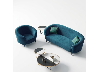 Conjunto de sofás de terciopelo 3+1 plazas, salón sofá diseño sofá lounge, muebles