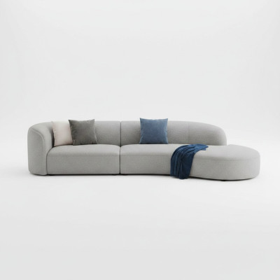 Sofá en forma de L Sofá Conjunto de sala de estar Relajarse Asiento Diseño Sofá Salón Sofás Textil Nuevo