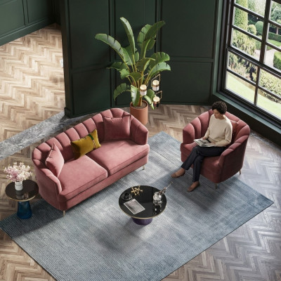 Sofá de diseño de relax de sala de estar de terciopelo Sofá Lounge Sofás Textiles Sofá de 3 plazas