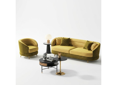 Relájese Diseño de asiento de sofá Lounge Sofás Sofá textil 3 plazas Tres plazas Terciopelo