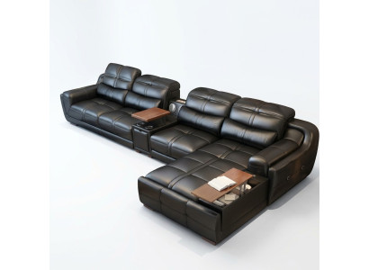 Sofá sofá esquinero en forma de L tapizado moderno asiento de relax lujo muebles paisaje de vida