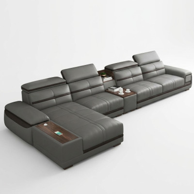 Sofá de esquina de salón, sofá en forma de L de estilo moderno, asiento de relax de lujo, muebles tapizados.