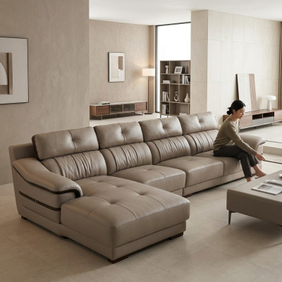 Lujo sofá de esquina sofá de esquina tapizado moderno relax asiento muebles sofá en forma de L