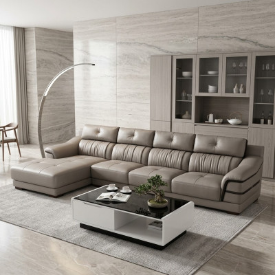 Lujo sofá de esquina sofá de esquina tapizado moderno relax asiento muebles sofá en forma de L