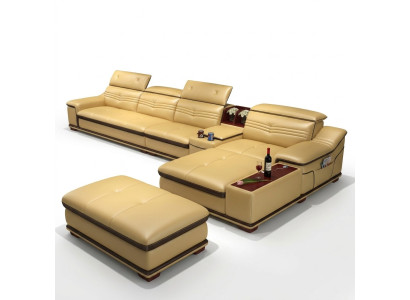 Sofá de esquina de lujo para muebles de asiento conjunto de sofás en forma de L acolchado sofá relajante nuevo