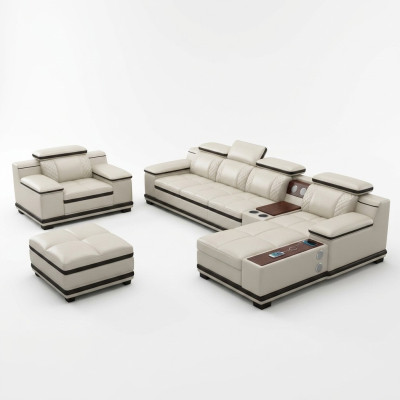 Muebles conjunto de salón de lujo, sofá esquinero, sofá tapizado, sofás, sofá, relax, en forma de L.