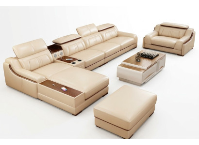 Sofá Muebles Sofá de esquina de lujo en forma de L Moderno Sofá