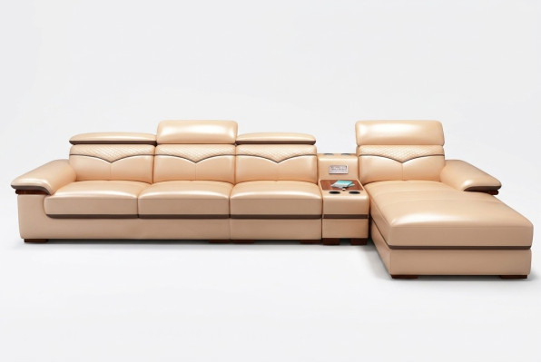 Sofá esquinero en forma de L acolchado moderno asiento de relax muebles sofá rinconera de lujo para la sala.