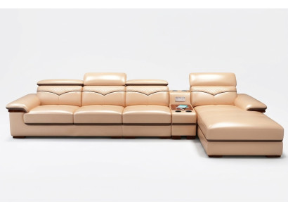 Sofá esquinero en forma de L acolchado moderno asiento de relax muebles sofá rinconera de lujo para la sala.