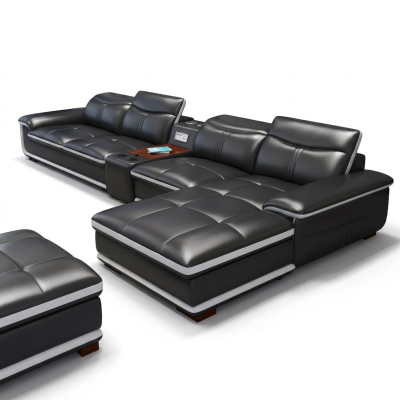 Sofá de esquina Asiento Muebles Sofá en forma de L de lujo Moderno Acolchado Relajante